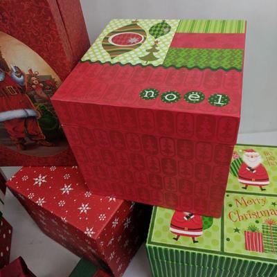 10 Christmas Boxes, Asst. Sizes & Prints