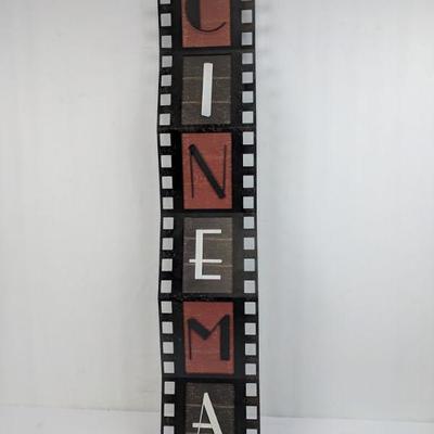 Cinema Sign, Wall Piece Decor, 45 1/2