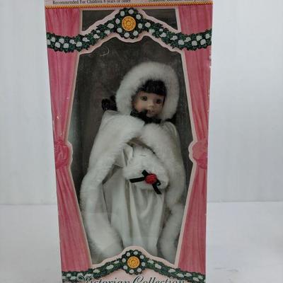 Victorian Collection Porcelain Doll by Melissa Jane, Dressed in Velvet, 1994