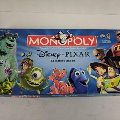 2 Disney Board Games, Disney Pictionary DVD Game, Pixar Monopoly - Complete