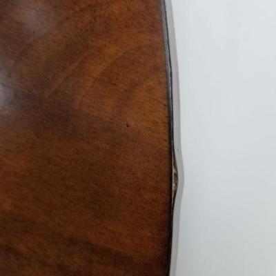 Round Dining Room Table Top Only - Cream, Brown Wood Grain - Some Minor Damage
