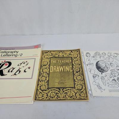 Calligraphy & Lettering Book, The Teacher of Drawing Book, Cartoon Prints