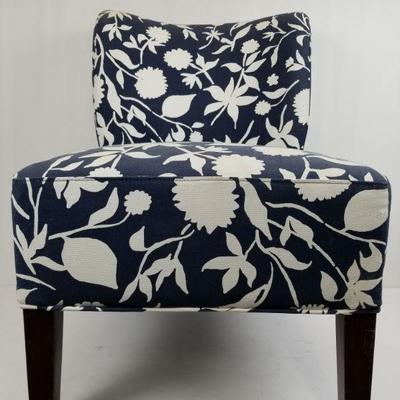 Accent Chair - Blue/White Floral Pattern