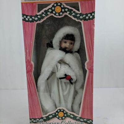 Victorian Collection Porcelain Doll by Melissa Jane, Dressed in Velvet, 1994