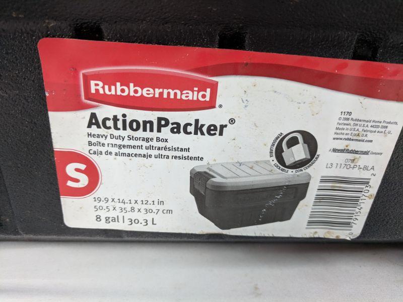 Rubbermaid Action Packer, No. 1170, 8 Gallon, Black