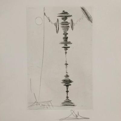 Salvador Dali, Spinning Man, 1968, Original Restrike Etching