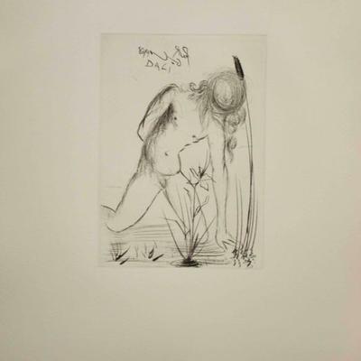 Salvador Dali, Narcissus, 1968, Original Restrike Etching