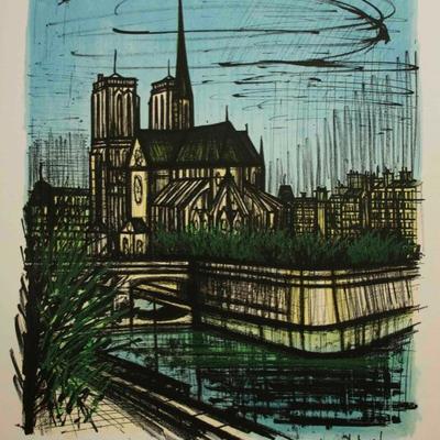 Bernard Buffet, Notre Dame, 1968, Original Lithograph