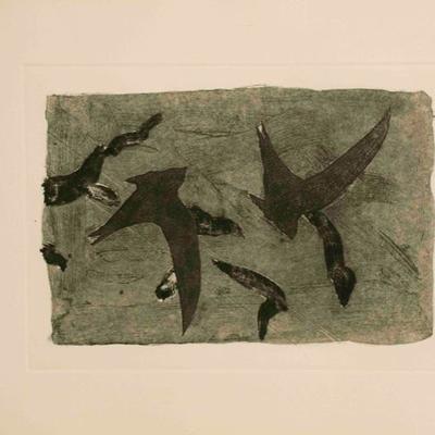 Georges Braque, Birds in Flight, Circa 1968, Original Restrike Etching