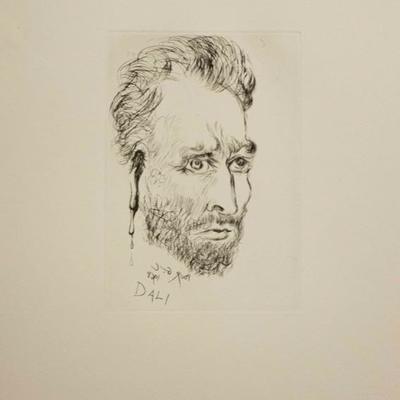 Salvador Dali, Van Gogh, 1968, Original Restrike Etching