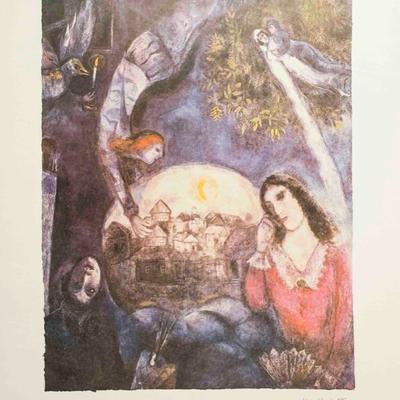 Marc Chagall, Lovers II, 1975, Original Lithograph