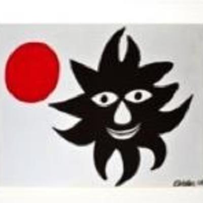 Alexander Calder, Red Sun, 1968, Original Lithograph