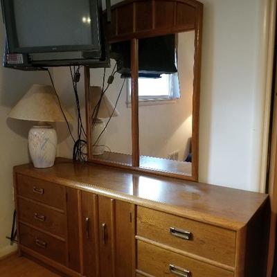Dresser with Large Mirror