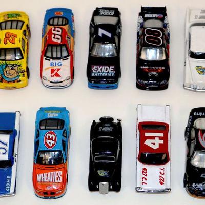 Lot of 10 Nascar Die Cast Car Models - 1/64 Scale