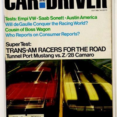 CAR and DRIVER Vintage MAGAZINE - July 1968