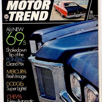 MOTOR TREND Vintage MAGAZINE - September 1968
