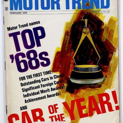 MOTOR TREND Vintage MAGAZINE - February 1968