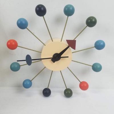 Colorful Retro Wall Clock with Box - Works