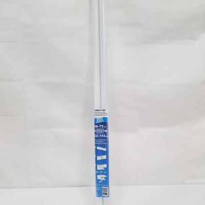 Closet Pro Adjustable Closet Rod, White 48