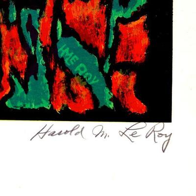 c.1973 Harold M. Le Roy -Original Abstract 3/92 Serigraph Signed by Artist A-046