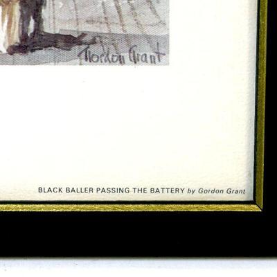 Black Baller Passing The Battery Vintage Print by Gordon Grant - A-035