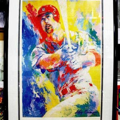 LeRoy NEIMAN Hand Signed Lithograph in Frame Mark McGwire - A-033