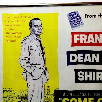 c. 1959 Frank Sinatra Dean Martin Movie Poster Some Came Running Original A-006