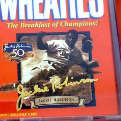 Jackie Robinson Wheaties 24K Gold Replica Signature Mini Box c.1999 - L-003
