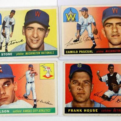 1955 TOPPS Baseball Cards Set #60 #84 #86 #87 Higher Grade Cards Lot