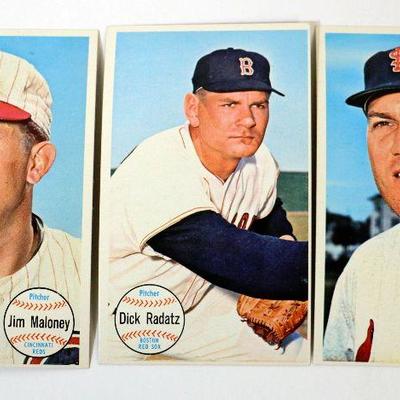  1964 Topps Giants Baseball Cards #34 #40 #57 Jim Maloney Dick Radatz Ken Boyer