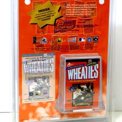 Jackie Robinson Wheaties 24K Gold Replica Signature Mini Box c.1999 - L-003