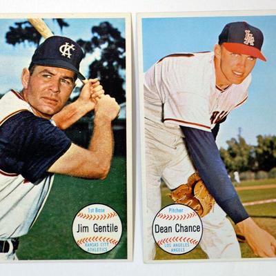1964 Topps Giants Baseball Cards #15 #16 Jim Gentile Dean Chance