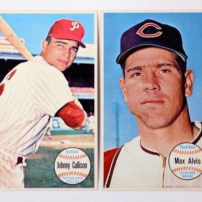  1964 Topps Giants Baseball Cards #36 #46 Johnny Callison Max Alvis