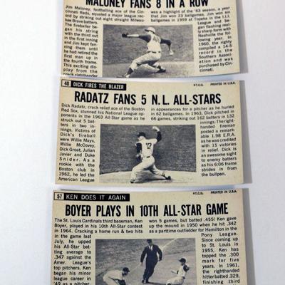  1964 Topps Giants Baseball Cards #34 #40 #57 Jim Maloney Dick Radatz Ken Boyer