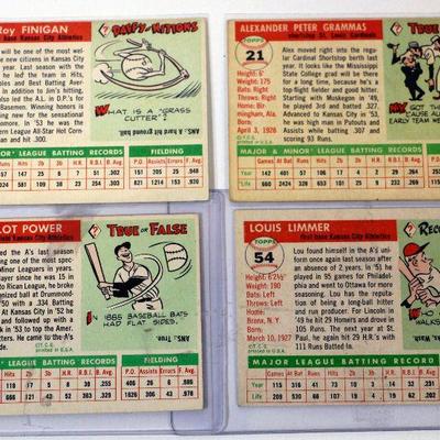 1955 TOPPS Baseball Cards Set #14 #21 #30 #54 Higher Grade Cards Lot