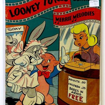 c. 1950 LOONEY TUNES Merrie Melodies Golden Age Comic Book 09/1950 Dell Comics