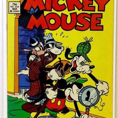 Walt Disney's Mickey Mouse #224 Comic Book March 1987 Gladstone Comics