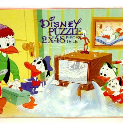 Vintage Walt Disney PUZZLE 2x 48 Pieces Teile Schmidt Puzzle Sealed Germany