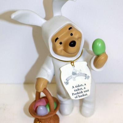 Disney Winnie The Pooh Easter Bunny Rabbit Porcelain Figurine