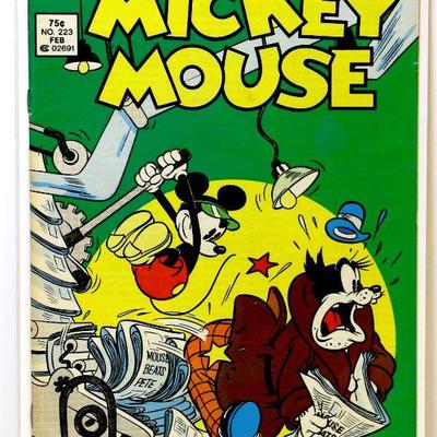 Walt Disney's Mickey Mouse #223 Comic Book Feb. 1987 Gladstone Comics