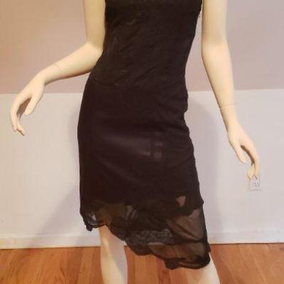 Exquisite Karen Millen England,Ricamo Silk illusion dress