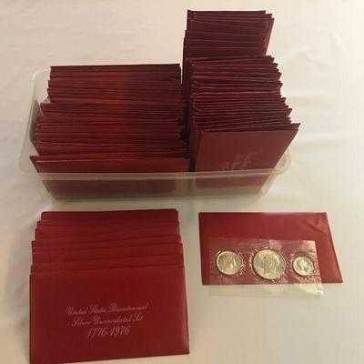 Lot 62 - 1976 3-Coin Uncirculated Silver Sets