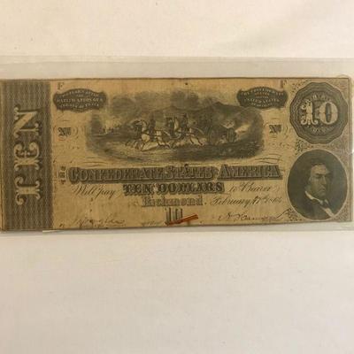 Lot 109 - Confederate and National Currency / Bonds