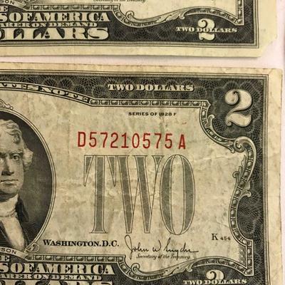 Lot 107 - $2 Bills from 1928 to 1963