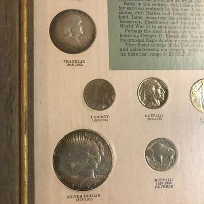 Lot 112 - Four Framed Misc US Coins