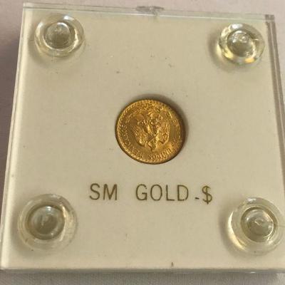 Lot 77 - 1945 2 Pesos Mexican Gold Coin