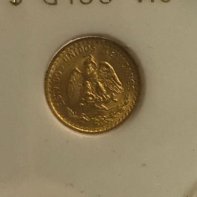 Lot 77 - 1945 2 Pesos Mexican Gold Coin