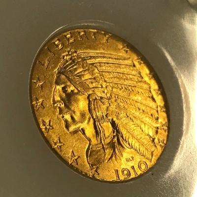 Lot 81 - 1910 $5 Indian Gold Coin
