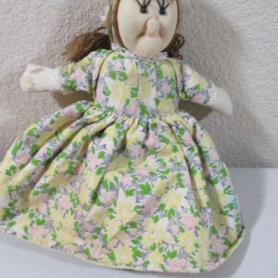 Vintage Handmade Cloth Topsy Turvy Doll 14