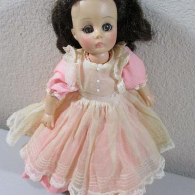 Vintage Madame Alexander 12" Doll Brunette Sleep Eyes TLC